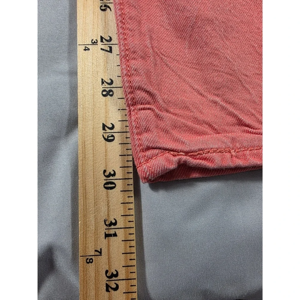 Levis 501 Button Fly Denim Jeans Mens 36x32 (Fits 34x30) Salmon Pink Coral